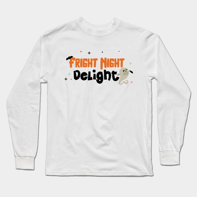 Fright Night Delight Long Sleeve T-Shirt by AuDesign Lab